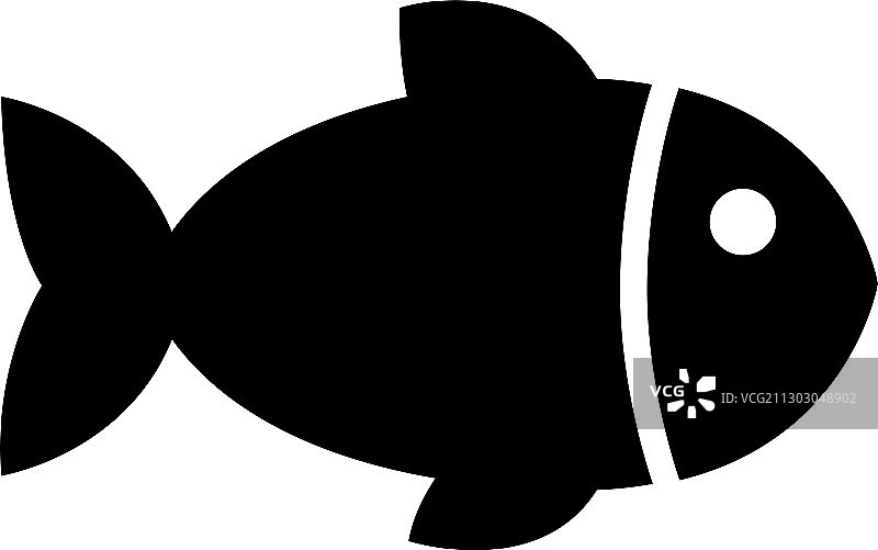 白色背景上的小鱼图标图片素材