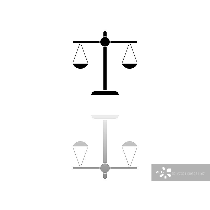 扁平公正天平图标图片素材