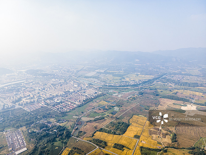 航拍杭州良渚古城遗址图片素材