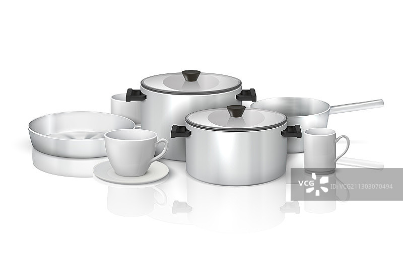 逼真厨具3D厨房用具图片素材