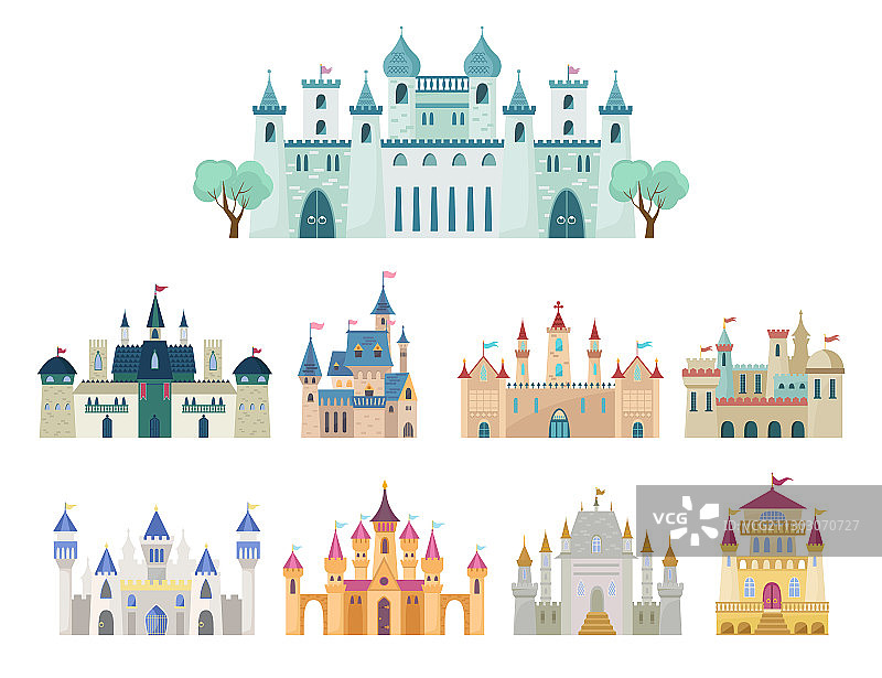 中世纪城堡场景：古老城堡图片素材