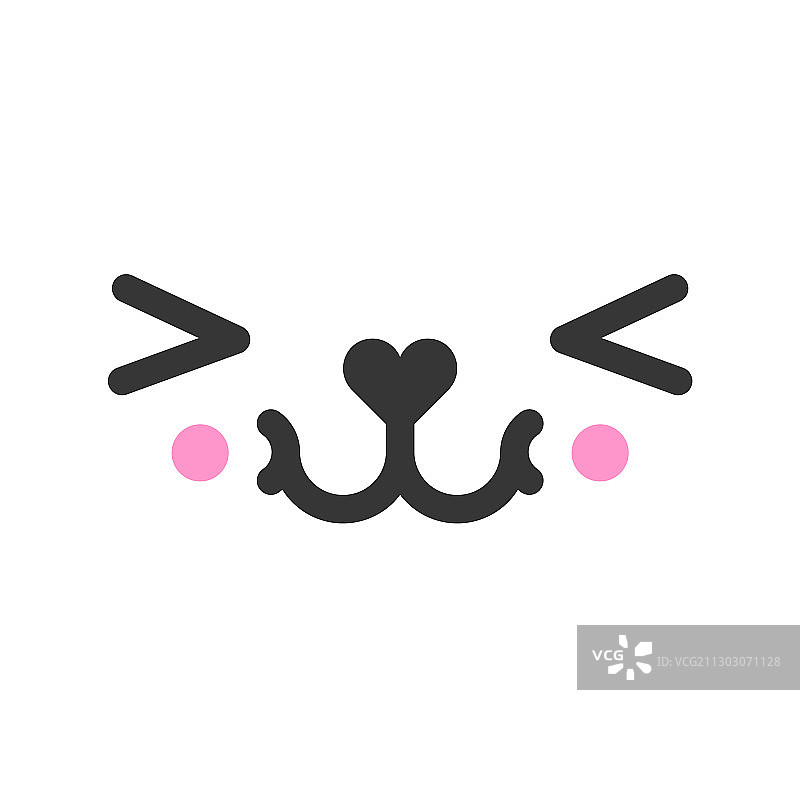 满意的可爱表情符号图片素材