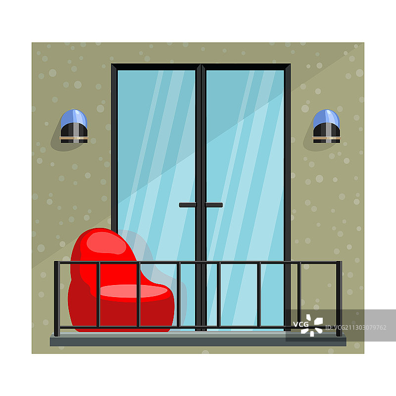 卡通阳台图标图片素材