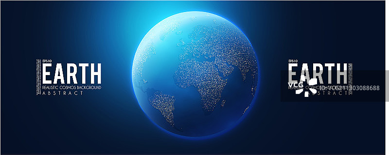 太空中发光的地球写实场景图片素材
