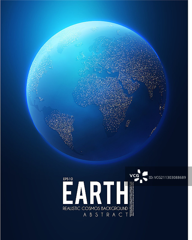 太空中发光的地球写实场景图片素材