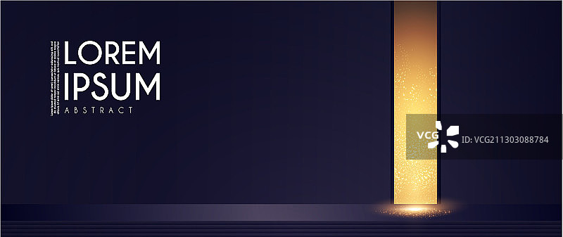 带有金色灯光展示的空场景图片素材