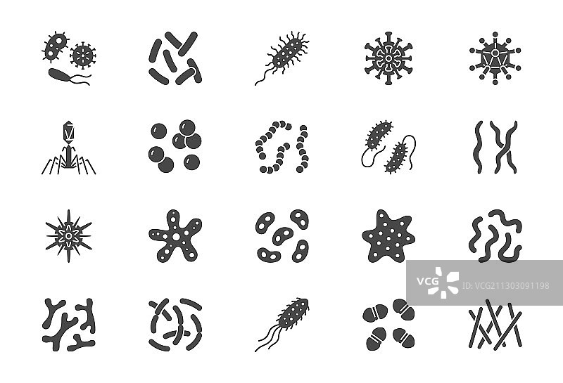 细菌病毒微生物图示图片素材