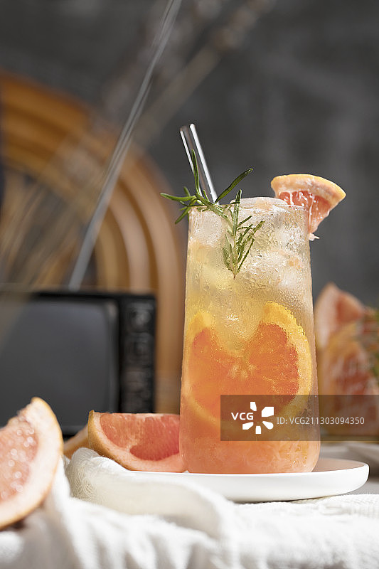 西柚啤酒mojito图片素材