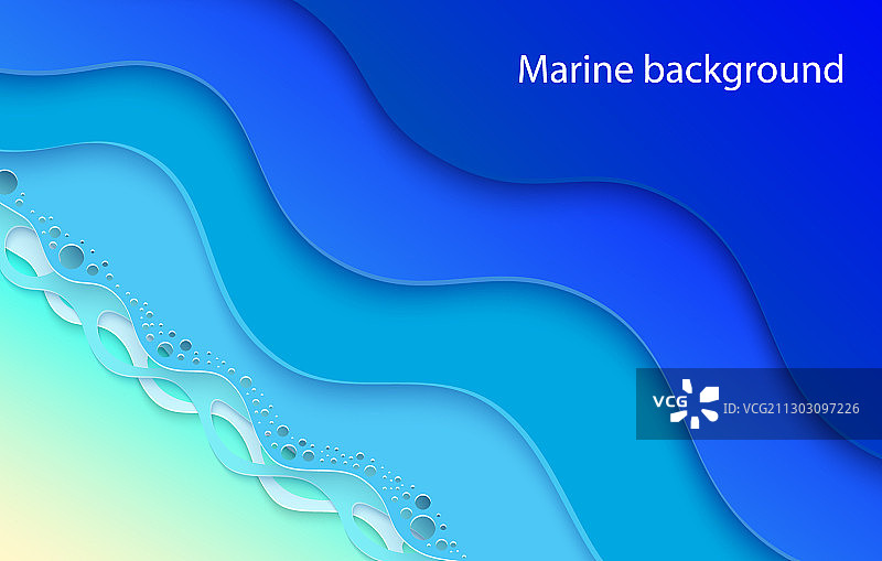 抽象蓝色海洋沙滩夏季背景图片素材