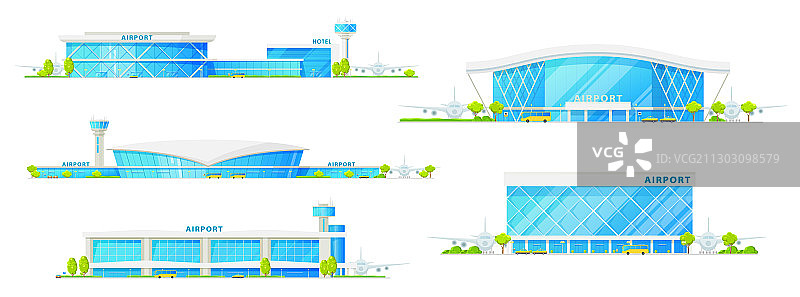 机场航站楼建筑图标图片素材