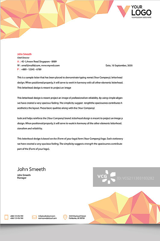 抽象信笺抬头设计图片素材