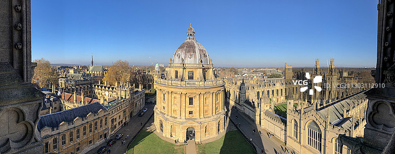 鸟瞰Oxford Campus and Library图片素材