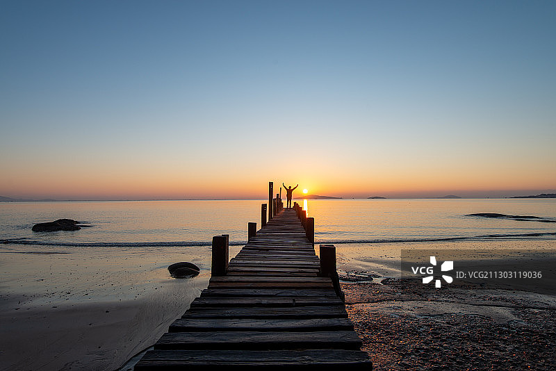 海边木栈道图片素材