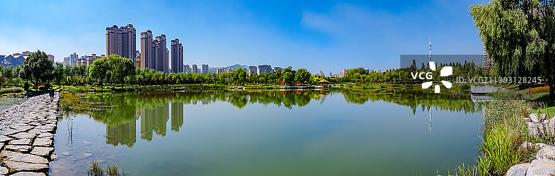 青海西宁湟水国家湿地公园图片素材