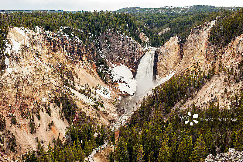 黄石瀑布图片素材