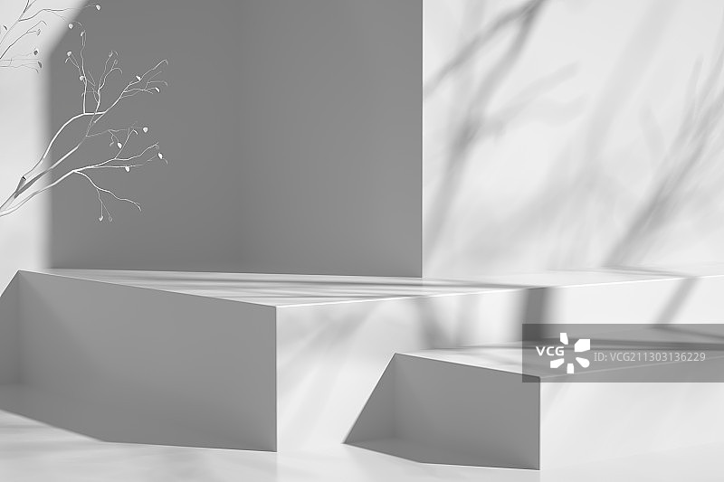 电商展台背景，三维图形图片素材