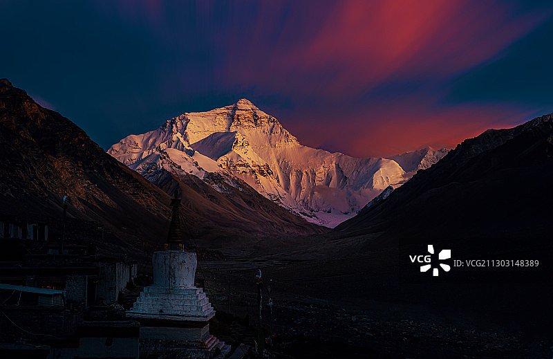 珠峰绒布寺图片素材