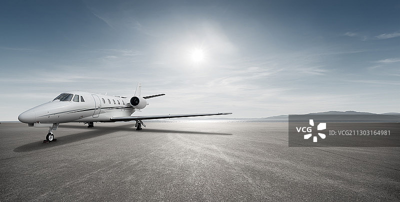 停机坪与公务机图片素材