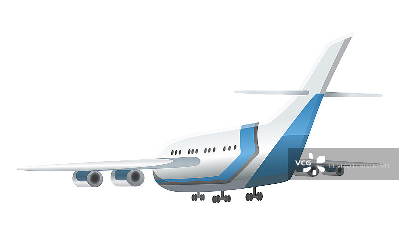 白色背景上的飞机侧视图图片素材
