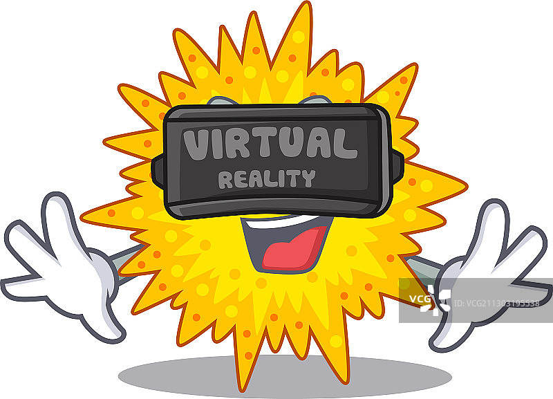 戴着现代虚拟现实耳机的支原体图片素材