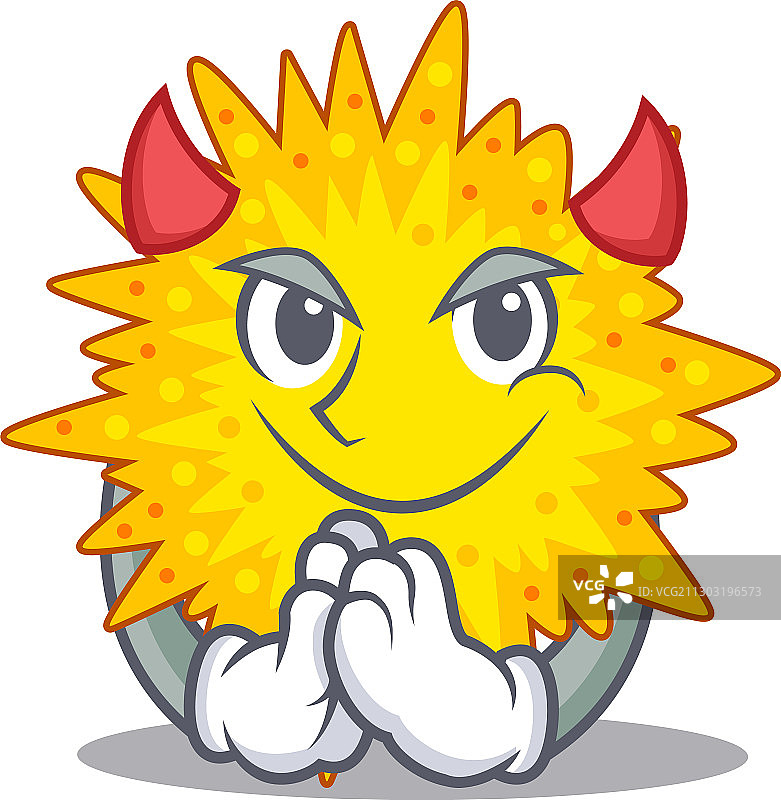 打扮成恶魔卡通形象的支原体图片素材