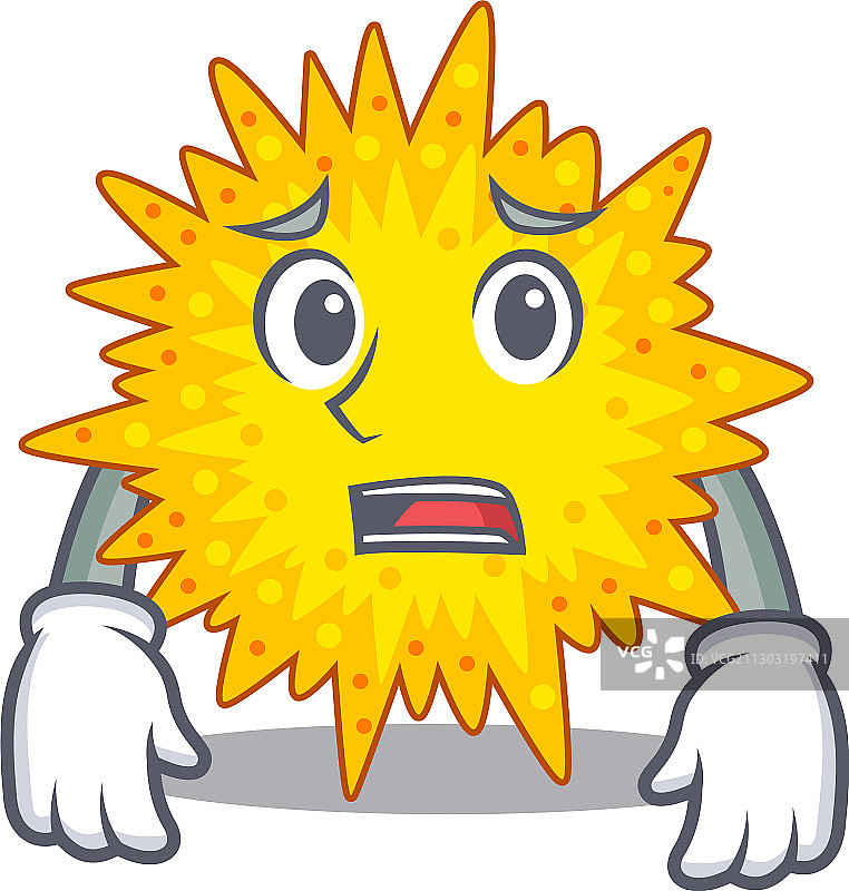 卡通设计支原体担忧表情图片素材