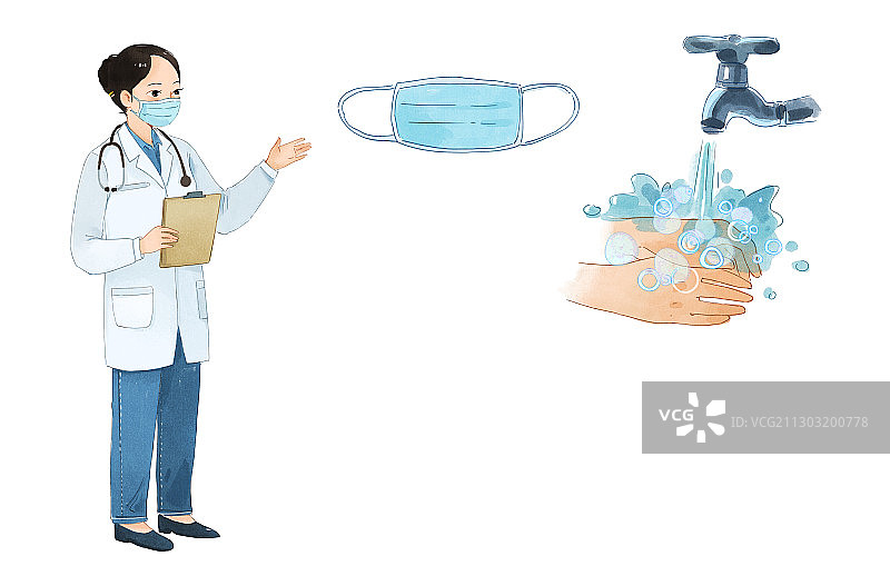 防疫插画图片素材