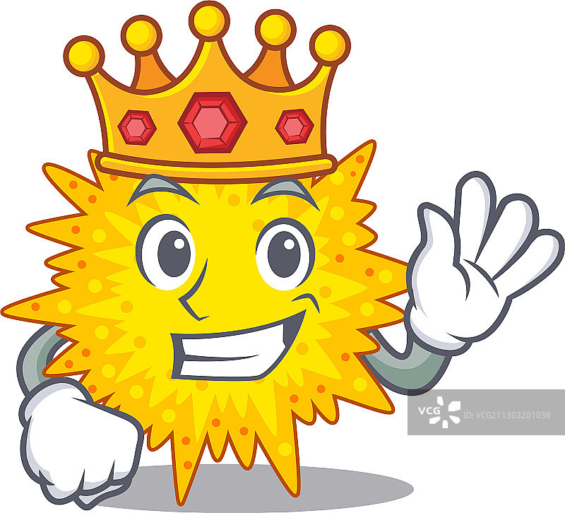 睿智国王与支原体吉祥物设计图片素材