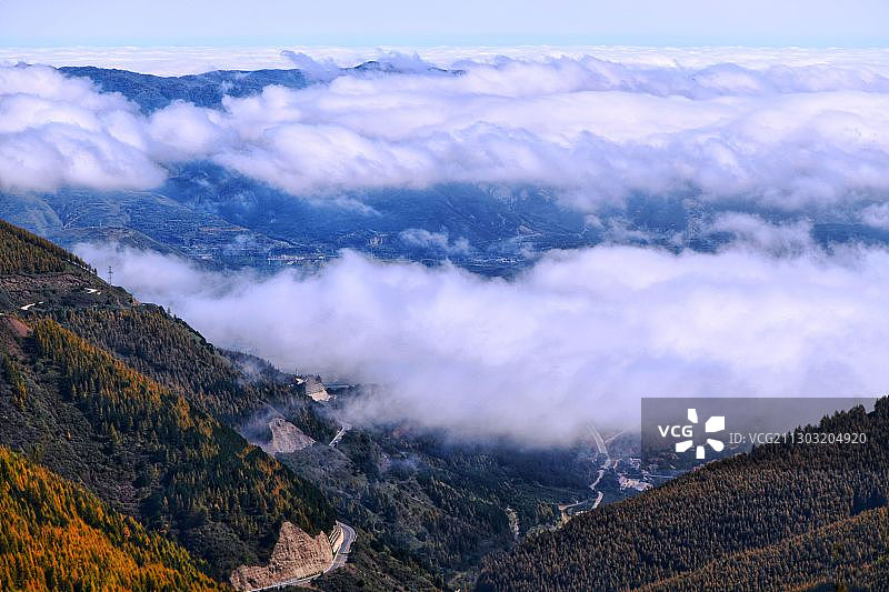 六盘山云海图片素材