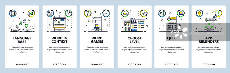 远程语言学习网站和移动应用图片素材