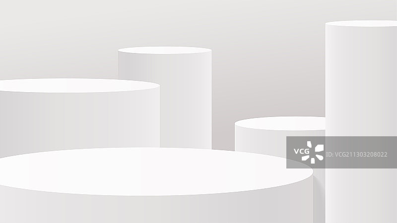 电商产品促销圆柱展台矢量场景图片素材