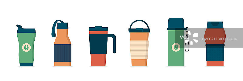 带盖旅行保温杯图片素材