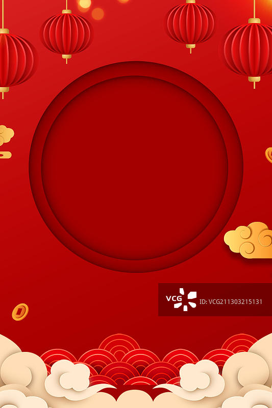 红色中国风背景图片素材