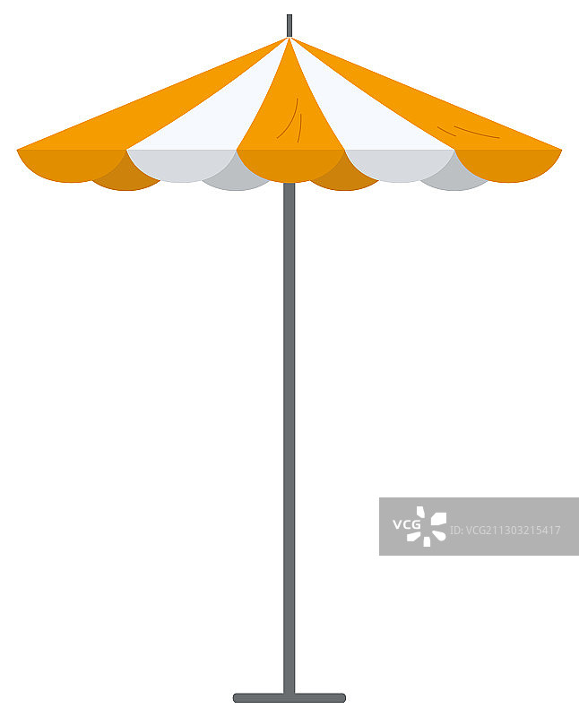 橙色条纹市场户外遮阳伞图片素材