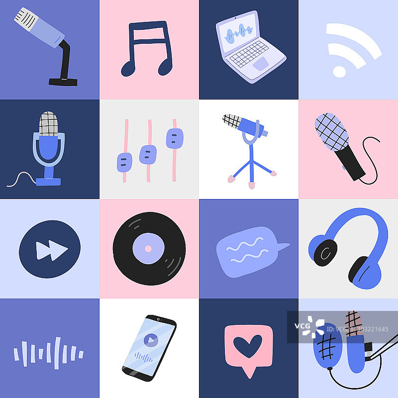 播客波普艺术海报图片素材