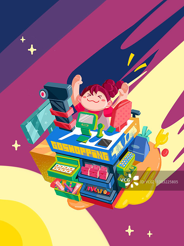 双11双十一双12双十二购物系列其一图片素材