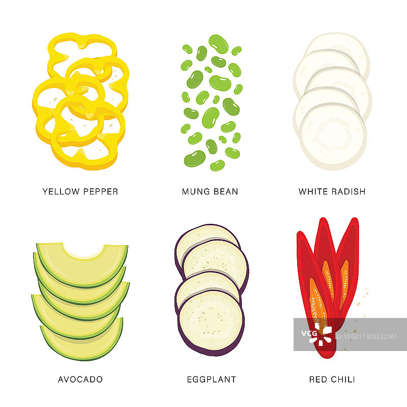 有机健康蔬菜切片图片素材