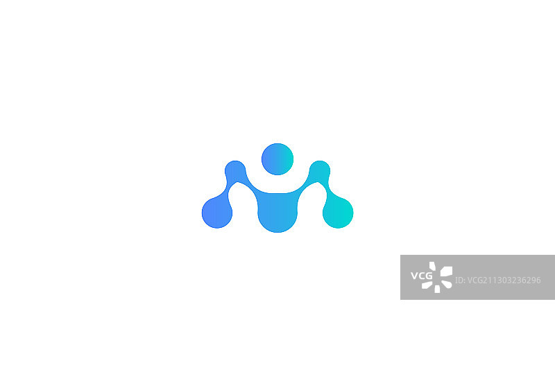 字母M的风格化字母元素标志图片素材