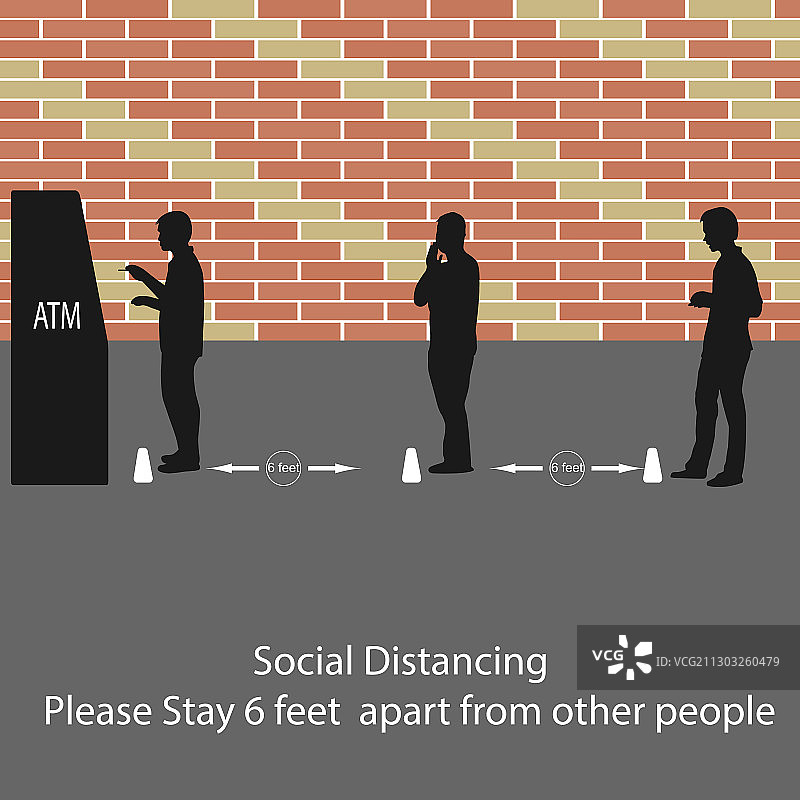 带剪影的ATM取款机图片图片素材