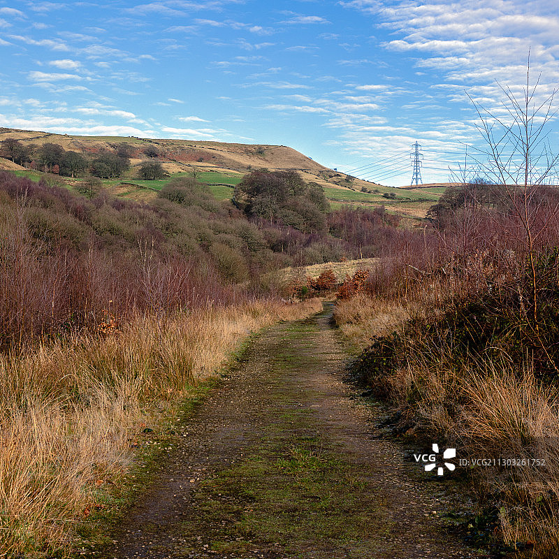 天空映衬下的陆地风景图片素材