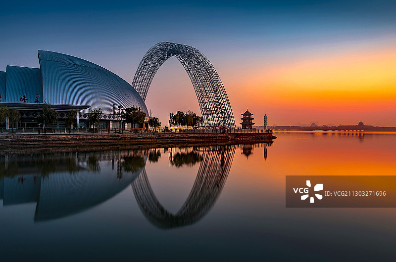 东昌湖之晨图片素材