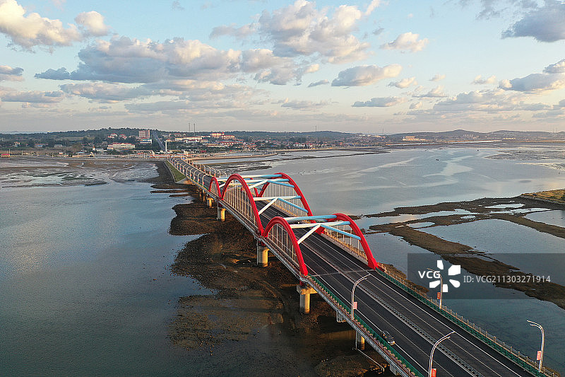 烟台养马岛跨海大桥图片素材