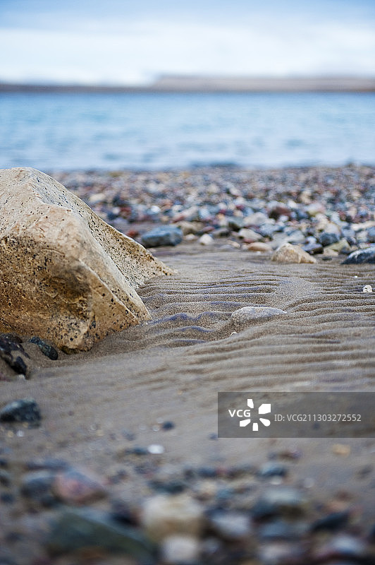 加拿大罗斯堡海滩石头特写图片素材