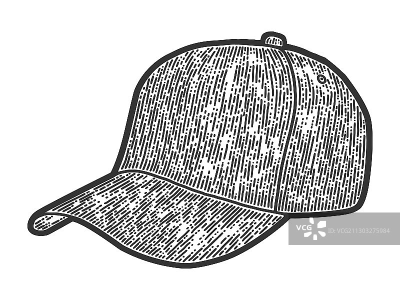 运动棒球帽速写板图片素材