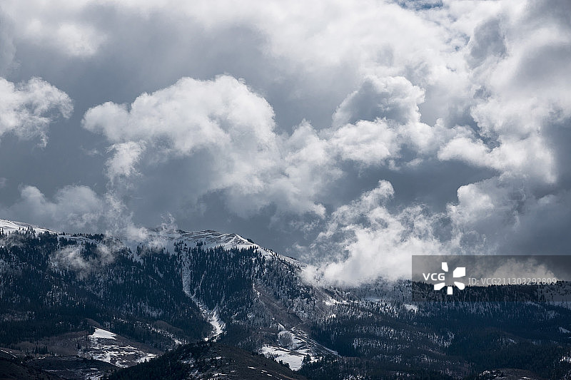 美国科罗拉多州萨米特县雪山风光图片素材