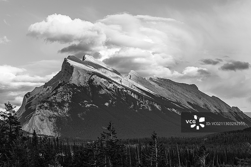 加拿大伦德尔山雪山风景图片素材