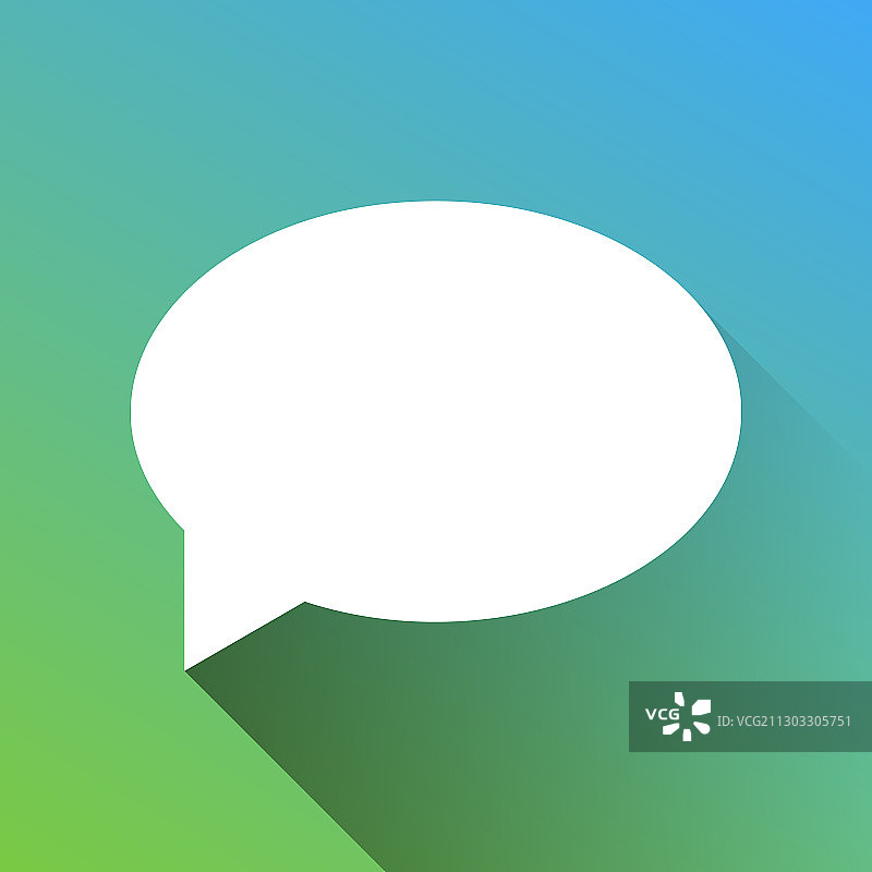 灰色投影白色语音气泡图标图片素材
