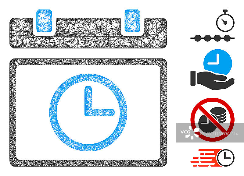 日期时间网络网格图片素材