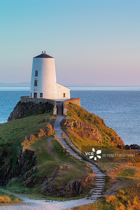 英国威尔士安格尔西岛的海景和建筑图片素材