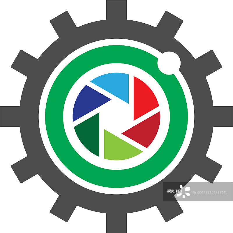 相机快门齿轮标志图片素材